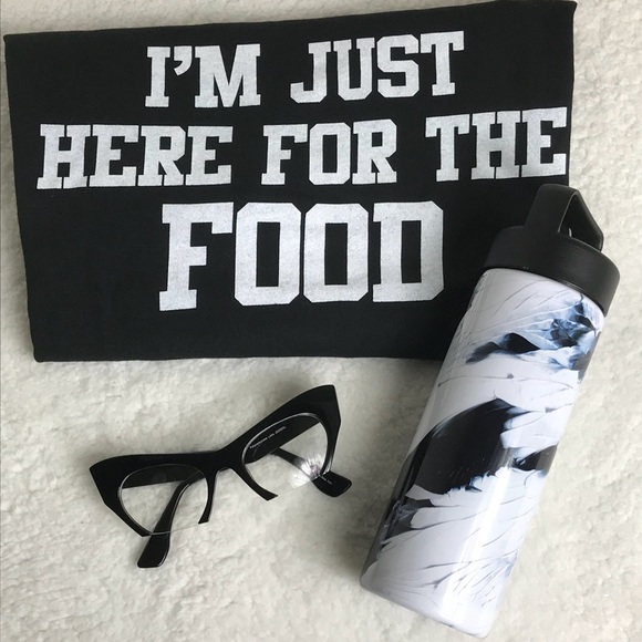 Just here for the food black statement tee unisex - Picture 3 of 4